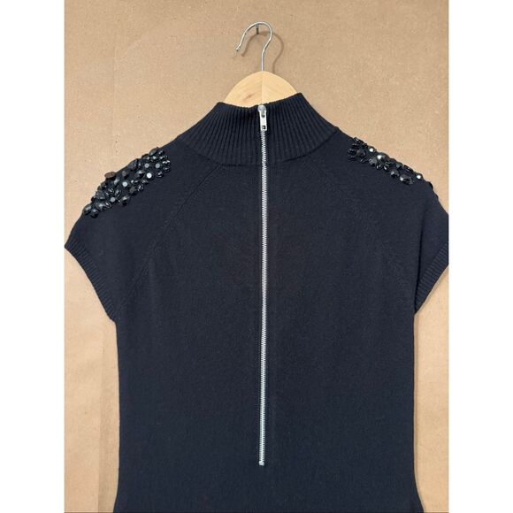 Autumn Cashmere Embellished Shoulder Cashmere Mini Dress - Picture 7 of 8